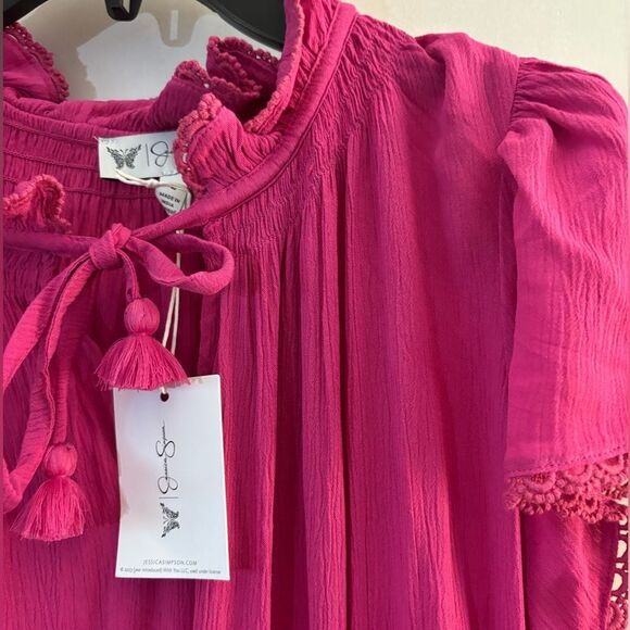 NWT Jessica Simpson Lexie Pink Maxi Dress Sz L - Picture 2 of 10
